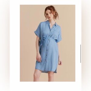 HATCH X A PEA IN THE POD CHAMBRAY SHIRT DRESS